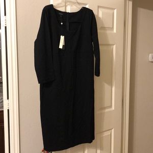 NWT Talbots Black midi dress 3/4 sleeve